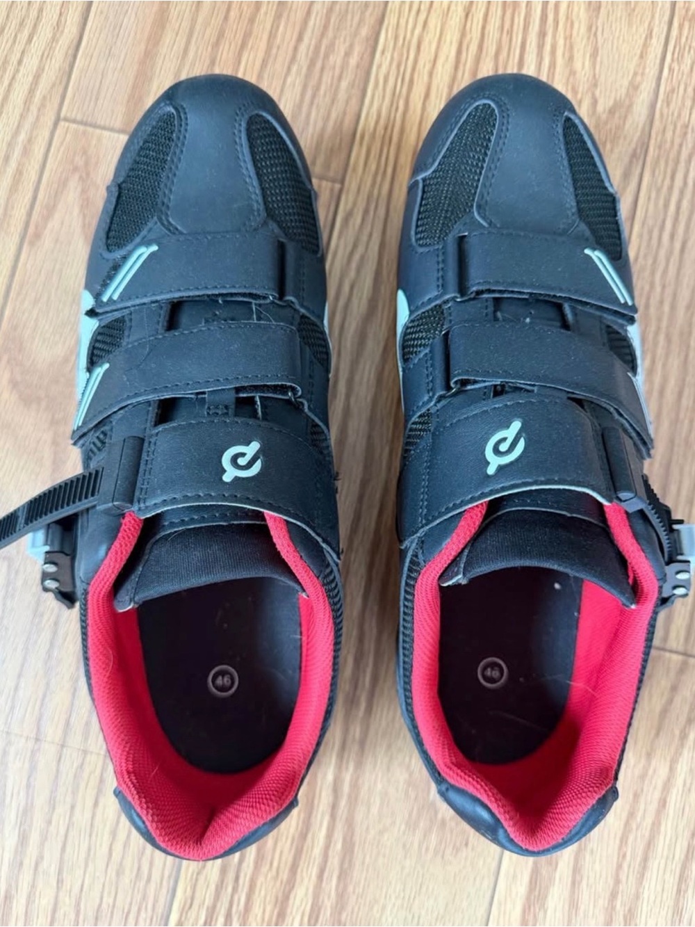 Peloton Cycling Shoes with Red Lining